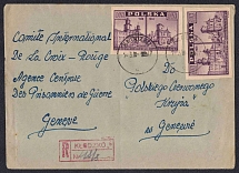 1947 Poland, Registered Cover Klodzko - Genf