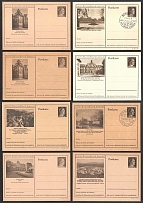 1941-42 Hitler, Third Reich, Germany, 8 Postal Cards