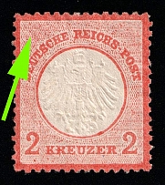 1872 2kr German Empire, Small Breast Plate, Germany (Mi. 8, Background network Broken, Signed, CV $1,040)