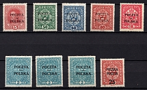 1919 Poland (Mi. 34, 39 - 41, 43 - 44, 48, CV $90)