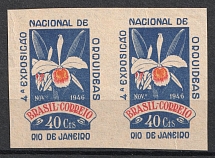 1946 Brazil, IMPERFORATED, Pair