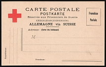 Switzerland, 'Red Cross', Military Post, Postal Card for Prisoner of War, Shipment German via Switzerland (Mint)