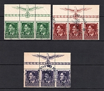 1944 General Government, Germany (Eagle on the Field, Strips, Full Set, Canceled)