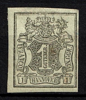 1851-55 1g Hannover, German States, Germany (Mi. 2 a, Sc. 2, CV $130)