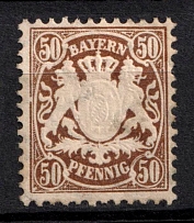 1881 50pf Bavaria, German States, Germany (Mi. 52, Sc. 53, CV $230)