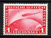 1931 1m Weimar Republic, Germany, Airmail (Mi. 455, Full Set, CV $130, MNH)