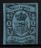 1859 1t Oldenburg, German States, Germany (Mi 6, Sc. 6, Canceled, CV $60)