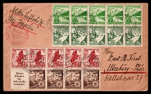 1938 (1 Dec) Germany, Graf Zeppelin II airship airmail cover from Frankfurt to Berlin, Flight to Sudetenland (Sieger 456)