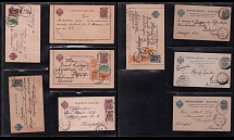 1899-1901 Russian Empire, Russia, 9 Letter Cards