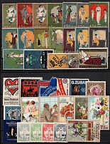 Germany, Stock of Cinderellas, Non-Postal Stamps, Labels, Advertising, Charity, Propaganda (#240A)
