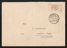 1945 (17 Nov) 12pf Germany Local Post, Cover from Titisee to Berlin