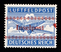 1944 Island Crete, Reich Military Mail Fieldpost Feldpost 'INSELPOST', Germany (Mi. 7 A, Certificate, Signed, CV $500, MNH)