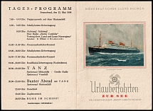 1938 (21 May) 'Steamer 'Sierra Cordoba'', Strength Through Joy, Cruise Menu/Programme, Third Reich Nazi Germany Propaganda
