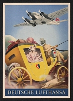1935 'Lufthansa', Propaganda Postcard, Third Reich Nazi Germany