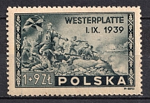 1945 1+9zl Republic of Poland (Fi. 374, Mi. 407, Full Set, CV $40, MNH)