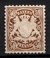 1881 50pf Bavaria, German States, Germany (Mi. 52, Sc. 53, CV $460, MNH)