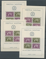 Albania - Blocks of Four - Group - 1963-66, 24 complete issues, mainly in blocks of four, plus 4 souvenir sheets of 1938 (No.289), nice topical subjects, such as Living Creatures, Space Exploration, Sports and etc., full OG, NH, …