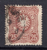 1880 25pf German Empire, Germany (Mi. 43, Canceled)