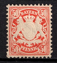 1878 50pf Bavaria, German States, Germany (Mi. 42, Sc. 44, Signed, CV $90)