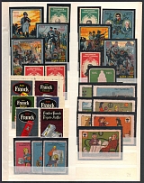 Germany Military, Army, Stock of Cinderellas, Non-Postal Stamps, Labels, Advertising, Charity, Propaganda (#503)