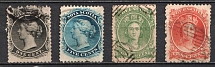 1860-63 Nova Scotia, Canada, British Colonies (Mi. 5, 7 - 9, Canceled, CV $160)
