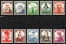 1935 Third Reich, Germany (Mi. 588 - 597, Full Set, CV $170)