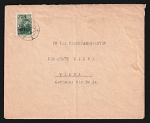 1941 (27 Aug) Lithuania, German Occupation, Germany, Cover from Vilnius franked with 15k (Mi. 12, CV $70)