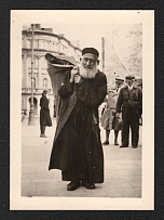 'Elderly Jew Carrying His Belongings', Propaganda Card, Third Reich WWII, Germany Propaganda, Germany