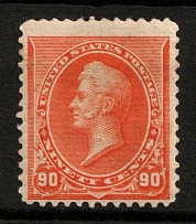 1890 90c Perry, United States, USA (Scott 229, Orange, CV $450)