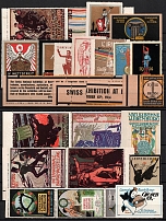 Germany, Stock of Cinderellas, Non-Postal Stamps, Labels, Advertising, Charity, Propaganda (#237B)