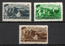 1948 Five - Year Plan in Four Years, Soviet Union, USSR, Russia (Zv. 1199 - 1201, Full Set, CV $110, MNH)