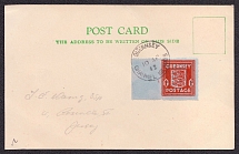 1942 Guernsey, German Occupation, Germany Postcard (Mi. 2, Guernsey Postmark)