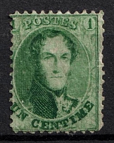1863 1c Belgium (Sc. 13a, CV $90)