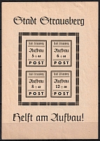 1946 Strausberg (Berlin), Germany Local Post, Souvenir Sheet (Mi. Bl. 2 II, CV $40)