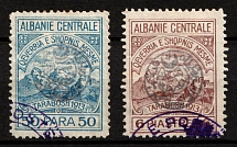 1915 Central Albania (Essad Post), World War I Local Provisional Issue (Mi. 19, 21, Canceled)