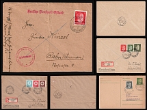 1943-44 Germany, Official Mail, Stock of Covers and Postcards (Canceled)