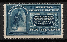 1895 10c Special Delivery Stamp, United States, USA (Scott E5, CV $210)