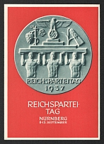 1937 'Reich Party Congress Nuremberg 1937', Propaganda Postcard, Third Reich Nazi Germany