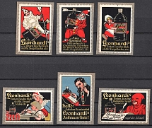 Leonhardi's Ink, Germany, Stock of Rare Cinderellas, Non-postal Stamps, Labels, Advertising, Charity, Propaganda