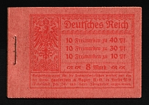 1921 Complete Booklet with stamps of Weimar Republic, Germany, Excellent Condition (Mi. MH 14.2 A, CV $780)