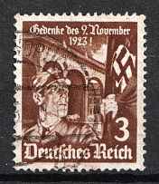 1935 3pf Third Reich, Germany (Mi. 598 y, Canceled, CV $50)