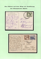 1936 Summer Olympics (Olympiad) in Berlin, Third Reich, Postcards with Commemorative Postmarks