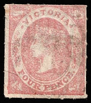 1857 4p Victoria, Australia (SG 42, Canceled)
