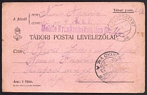 1915 (16 May) Hungary, Mobile Hospital Station, World War I Military Camp Postcard