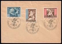 1942 (24 Oct) Third Reich, Germany, Cover from Vienna (Austria) franked with Mi. 823 - 825 (CV $40)