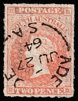 1863 2p South Australia (SG 25, Canceled)