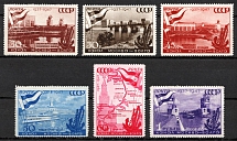 1947 10th Anniversary of the Moscow - Volga Canal, Soviet Union, USSR, Russia (Full Set, MNH)