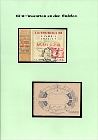 1936 'Olympic Games in Berlin', Third Reich, German Propaganda, Ticket to the Games (Commemorative Cancellations)