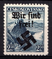 1939 2.5k Moravia-Ostrava, Bohemia and Moravia, Germany Local Issue (Mi. 14, Type II, CV $90, MNH)