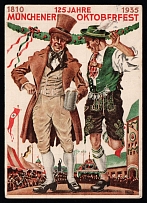 1935 (28 Sept) Munich Oktoberfest, Third Reich, Germany, Postcard (Commemorative Cancellation)